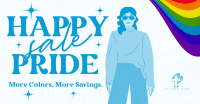 Modern Happy Pride Month Sale  Facebook ad Image Preview