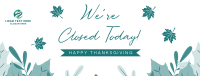 Falling Leaves Closed Sign Facebook cover Image Preview