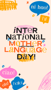 Doodle International Mother Language Day Facebook Story Design