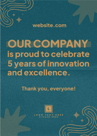 Quirky Company Anniversary Poster Design