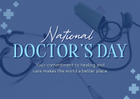 National Doctor's Day Postcard Design