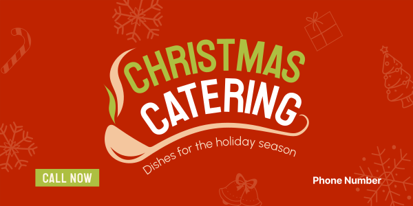 Christmas Catering Twitter Post Design