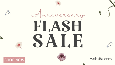 Anniversary Flash Sale Facebook event cover Image Preview