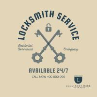 Vintage Locksmith Instagram Post Design