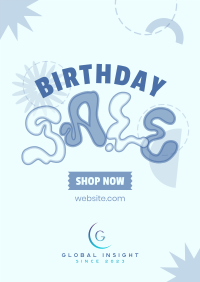 Hippie Birthday Sale Poster Image Preview
