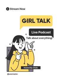 Girl Talk Podcast Flyer Design