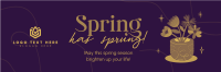 Spring Flower Pot Twitter Header Design