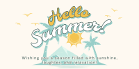 Vintage Summer Greeting Twitter post Image Preview