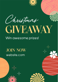 Abstract Christmas Giveaway Flyer Image Preview