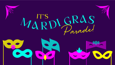 Mardi Gras Masks Facebook event cover Image Preview