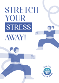 Stretch Your Stress Away Flyer Image Preview