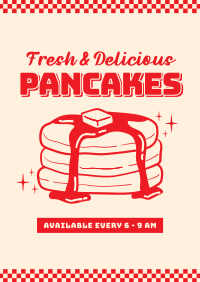 Retro Pancakes Poster Design