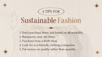 Stylish Chic Sustainable Fashion Tips Animation Design