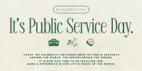Minimalist Public Service Day Twitter post Image Preview