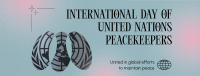 Minimalist Day of United Nations Peacekeepers Facebook Cover Design