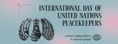 Minimalist Day of United Nations Peacekeepers Facebook cover Image Preview