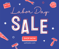 It's Sale This Labor Day Facebook Post Design
