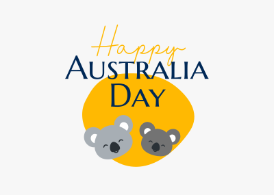 Happy Australia Day Postcard Image Preview