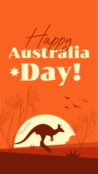 Australian Kangaroo Facebook Story Design