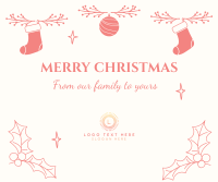 Ornamental Christmas Greeting Facebook post Image Preview