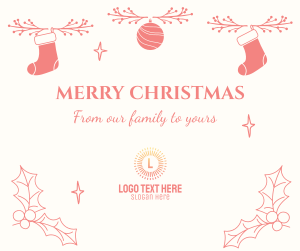 Ornamental Christmas Greeting Facebook post