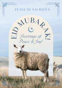 Eid Mubarak Sheep Flyer Design