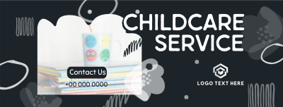 Abstract Shapes Childcare Service Facebook cover Image Preview