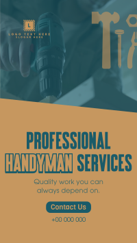 Professional Handyman Services Instagram Reel Preview