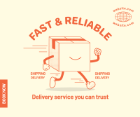Delivery Package Mascot Facebook Post Image Preview