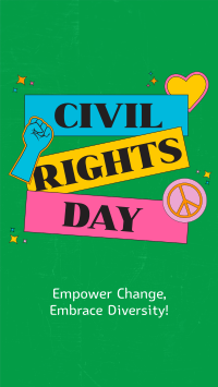 Bold Civil Rights Day Stickers Instagram Story Design