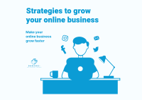 Growing Online Business Postcard Design