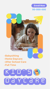Kid's Daycare Services TikTok Video Design