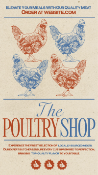 Modern Nostalgia Poultry Shop Facebook Story Preview