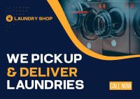 Laundry Delivery Postcard Design