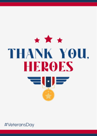 Thank You Heroes Poster Design