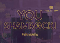 St. Patrick's Shamrock Postcard Image Preview