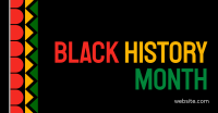 Black History Pattern Facebook Ad Design