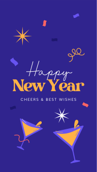 Cheers to the New Year Facebook story Image Preview