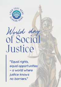 World Social Justice Day Flyer Design