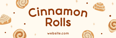 Quirky Cinnamon Rolls Twitter header (cover) Image Preview