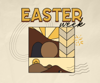 Holy Easter Week Facebook Post Design