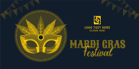 Mardi Gras Festival Twitter Post Design