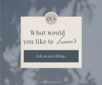 Aesthetic Q&A Facebook post Image Preview