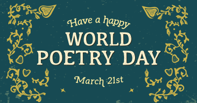 World Poetry Day Facebook ad Image Preview