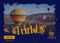 Turkey Travel Postcard Design