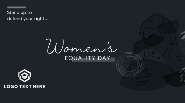 Woman Line Art Facebook Event Cover Design Image Preview