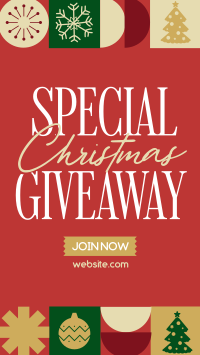 Christmas Season Giveaway Facebook story | BrandCrowd Facebook story Maker