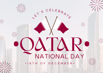 Qatar Independence Day Postcard Image Preview