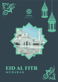 Eid Al Fitr Greeting Poster Image Preview