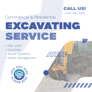 Modern Excavating Service Instagram post Image Preview